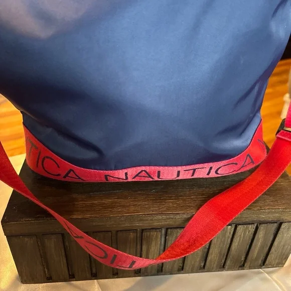 Nautica Navy and Red Crossbody Bag - Picture 3 of 11